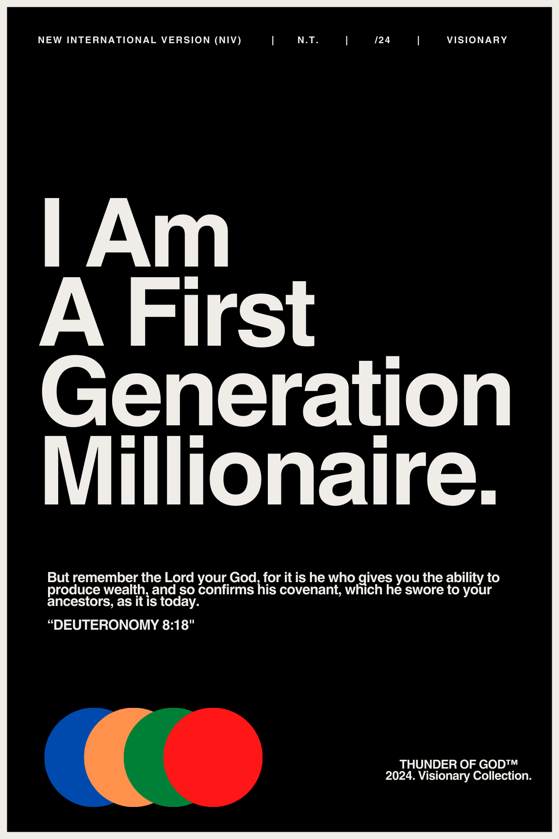 The "First Generation Millionaire" Premium Canvas