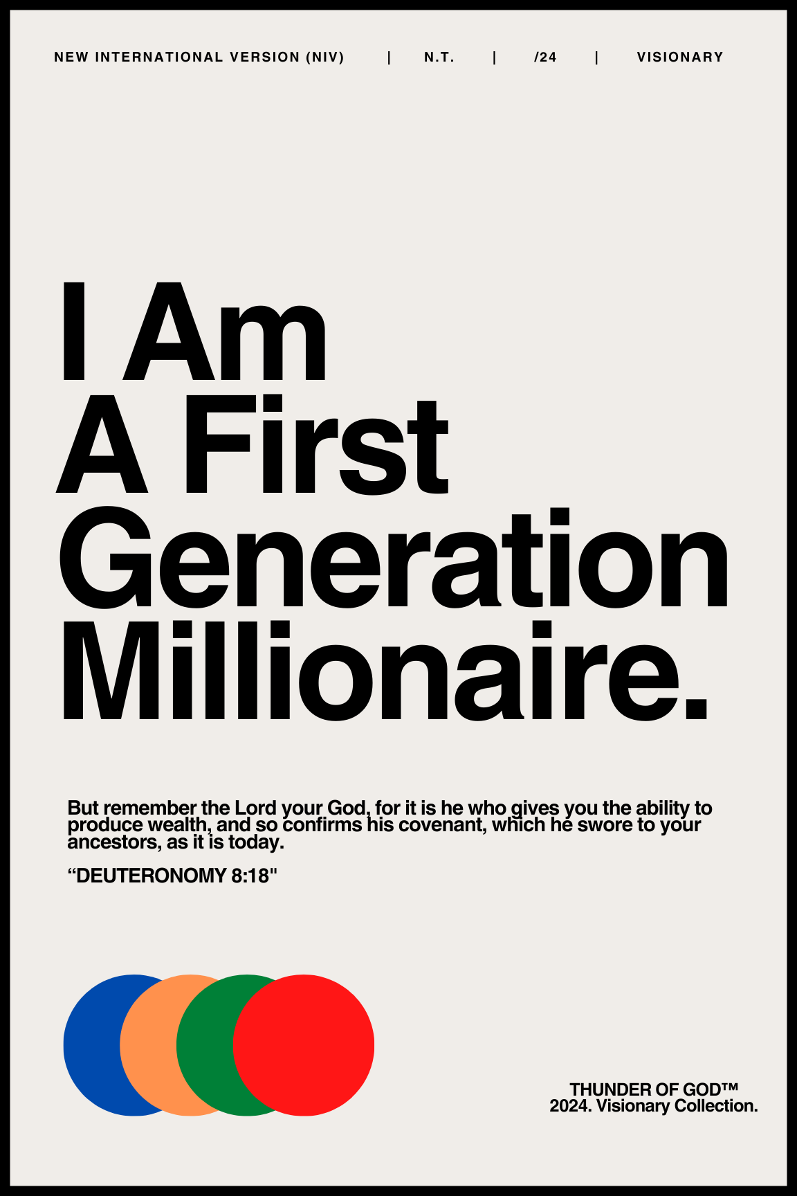 The "First Generation Millionaire" Premium Canvas