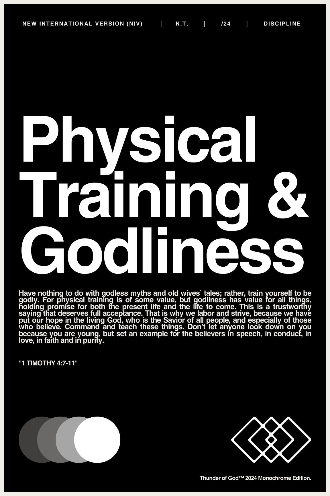 The "Physical Training and Godliness" Premium Canvas