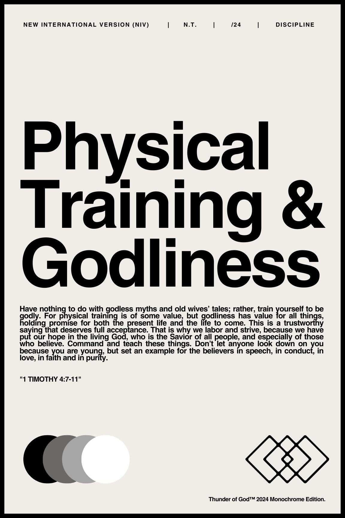 The "Physical Training and Godliness" Premium Canvas