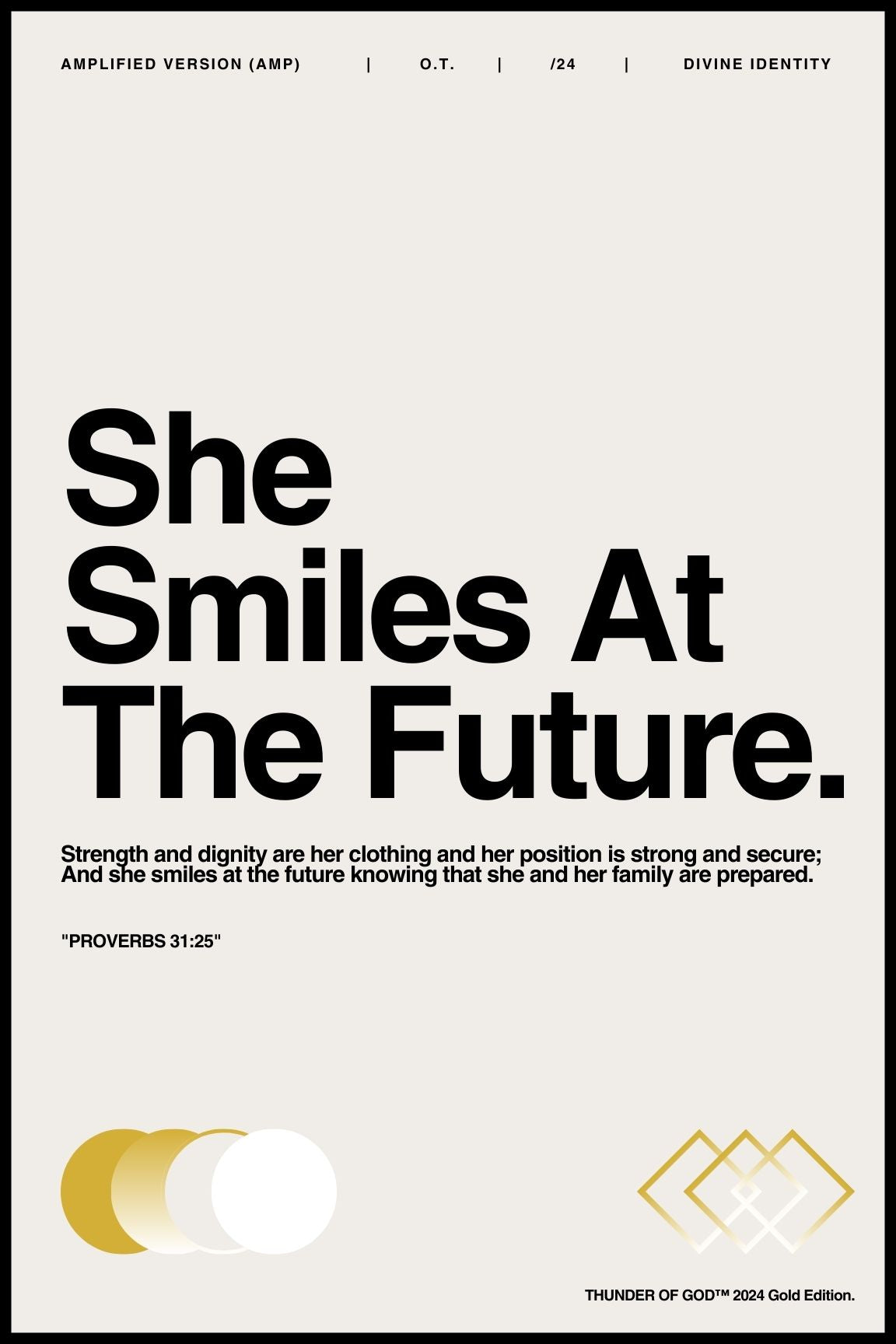 The "She Smiles at the Future" Premium Canvas