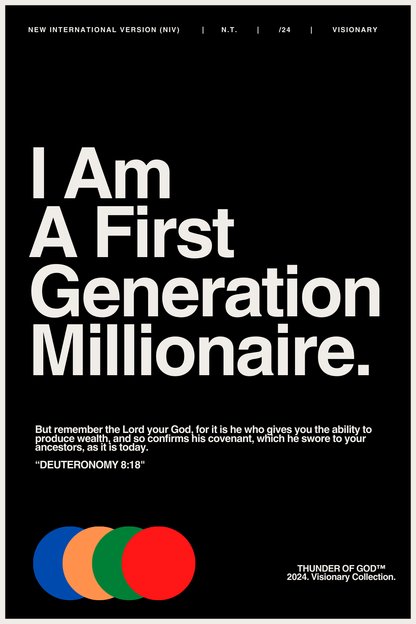 The "First Generation Millionaire" Premium Canvas