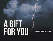 THUNDER OF GOD gift card for premium Christian canvas wall art