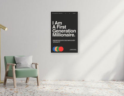 The "First Generation Millionaire" Premium Canvas