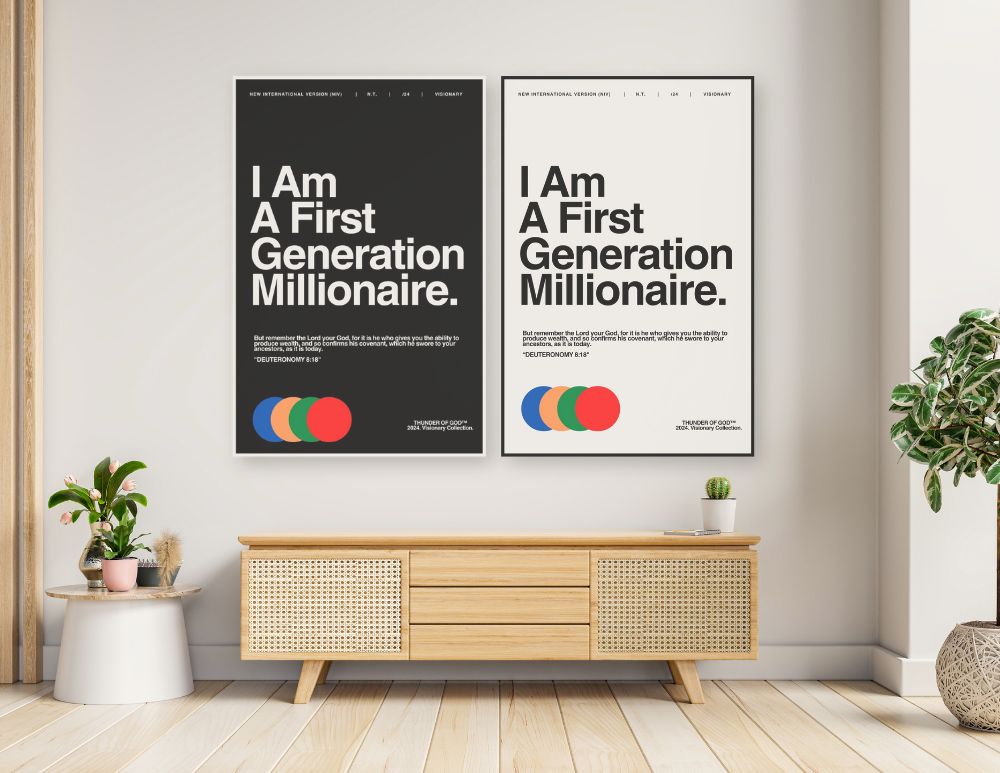 The "First Generation Millionaire" Premium Canvas