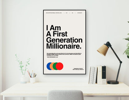 The "First Generation Millionaire" Premium Canvas