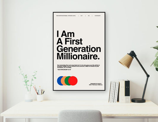The "First Generation Millionaire" Premium Canvas