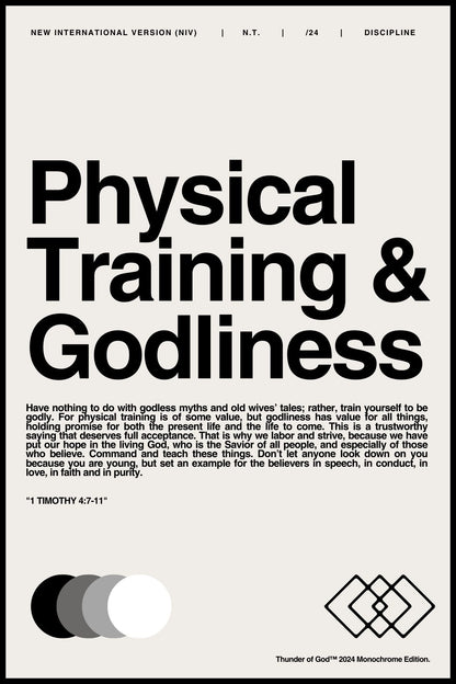The "Physical Training and Godliness" Premium Canvas