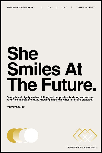 The "She Smiles at the Future" Premium Canvas